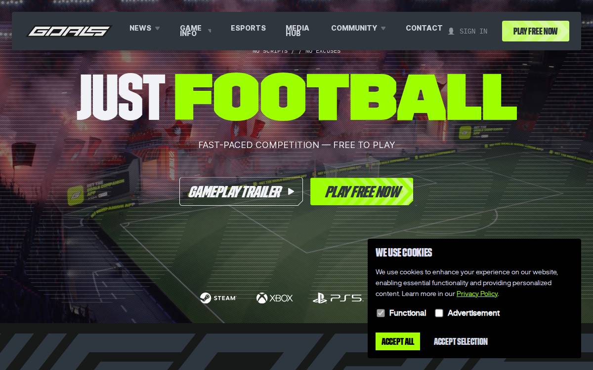 GOALS website preview