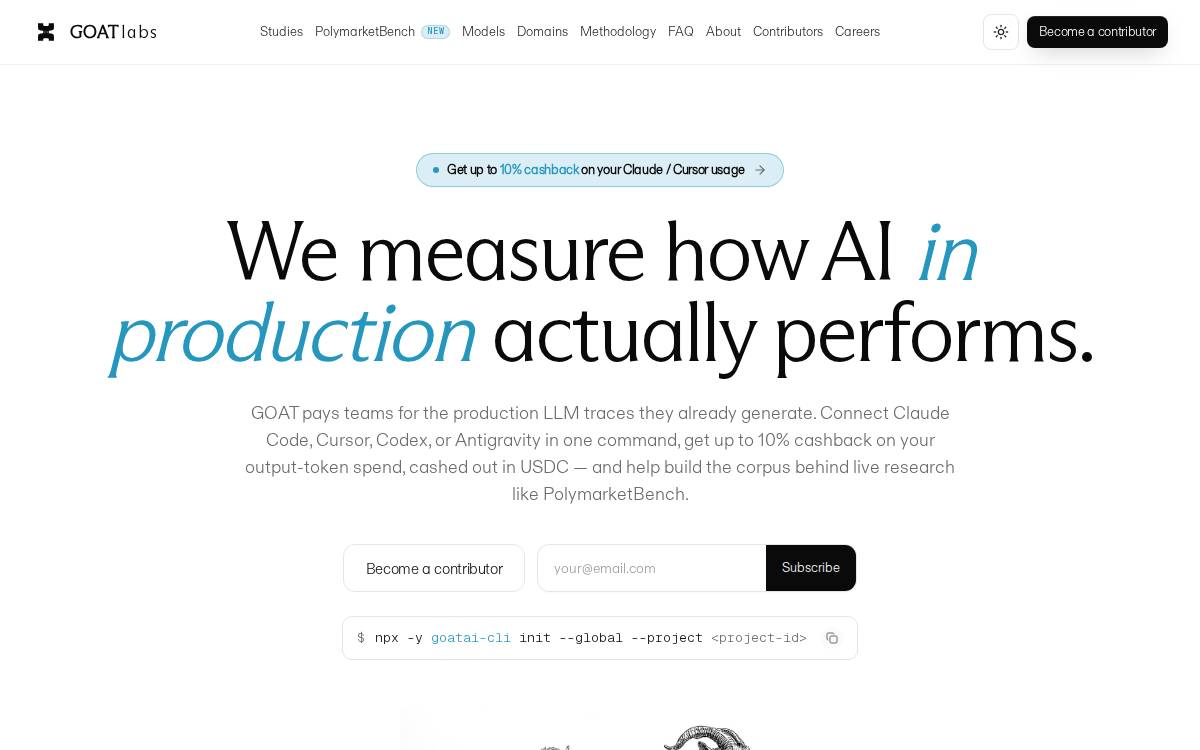 GoatChat AI website preview