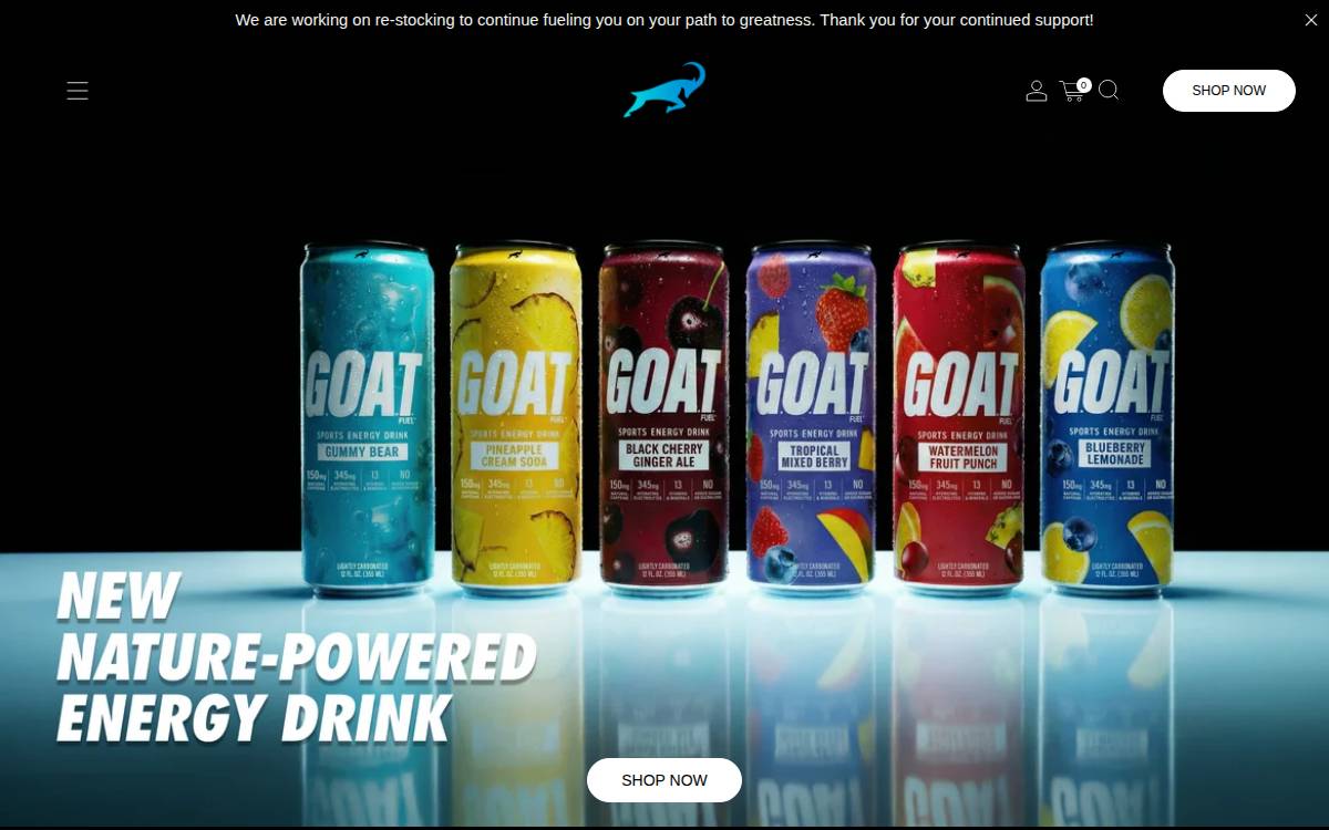 Goatfuel website preview