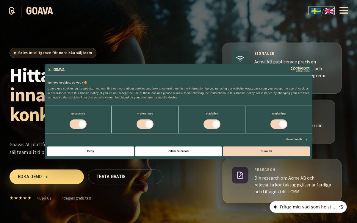 Goava website preview