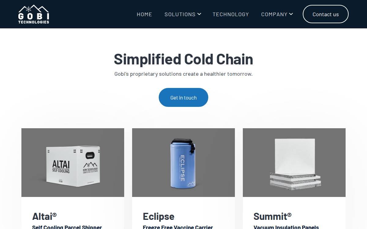 Gobi Technologies website preview