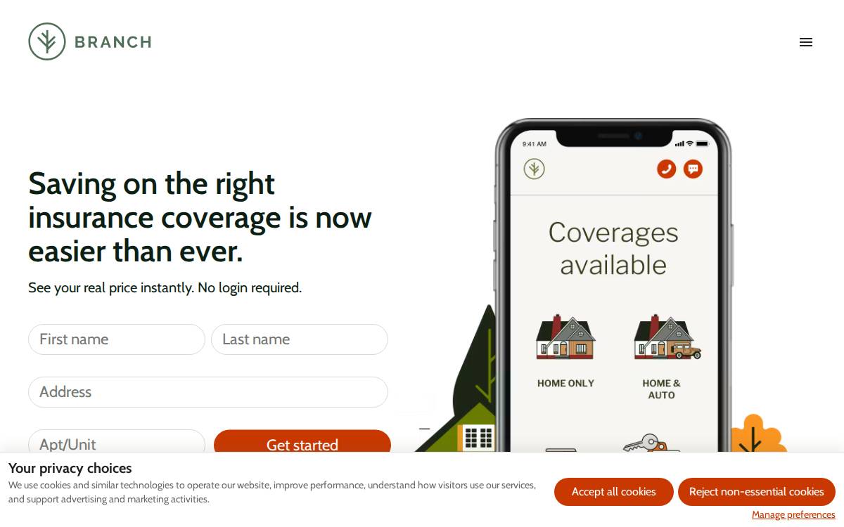 Gobranch website preview