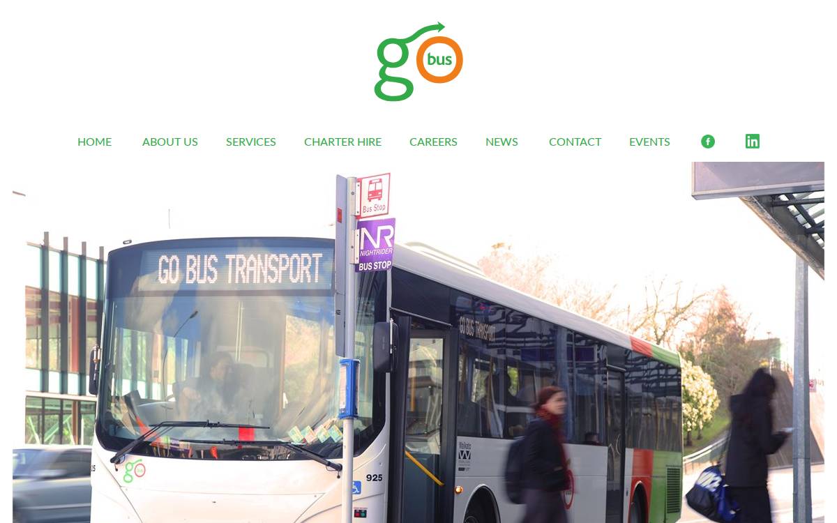 GoBus website preview