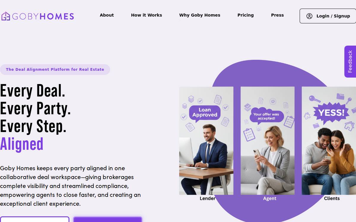 Goby Homes website preview