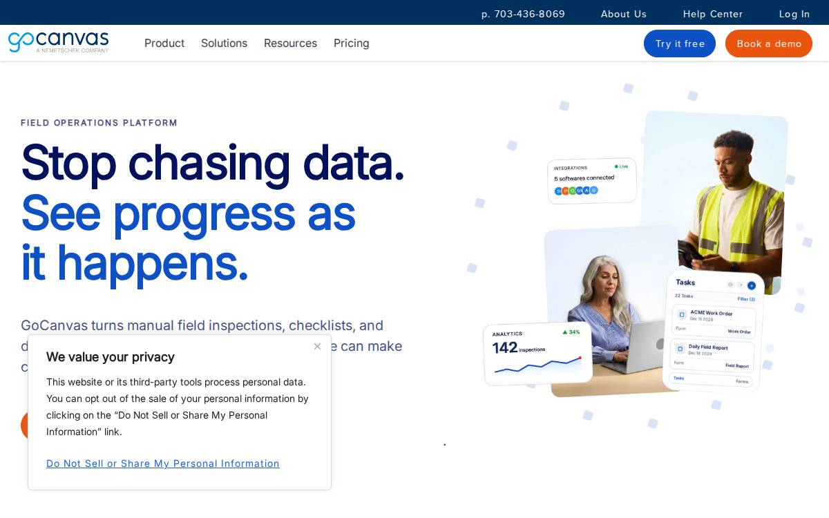 Gocanvas website preview