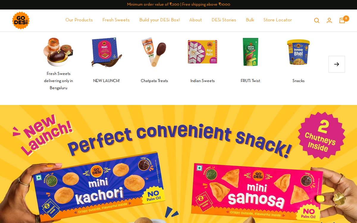 Go DESi website preview