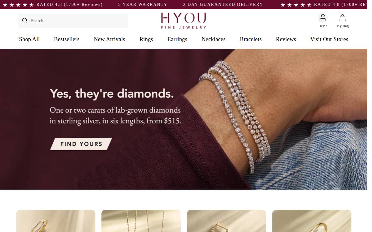HYOU Fine Jewelry website preview