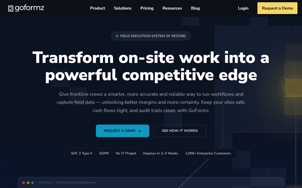 Goformz website preview
