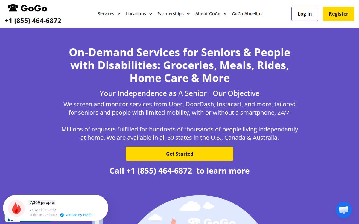 GoGoGrandparent website preview