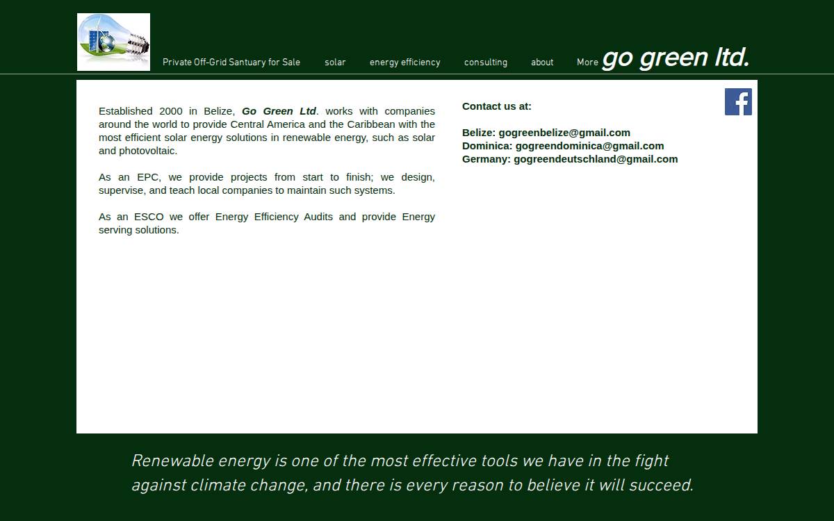 Gogreenandsolar website preview