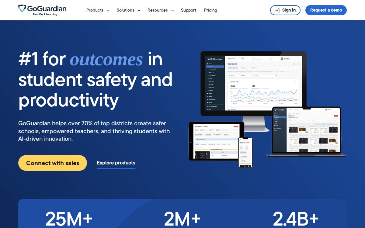 GoGuardian website preview