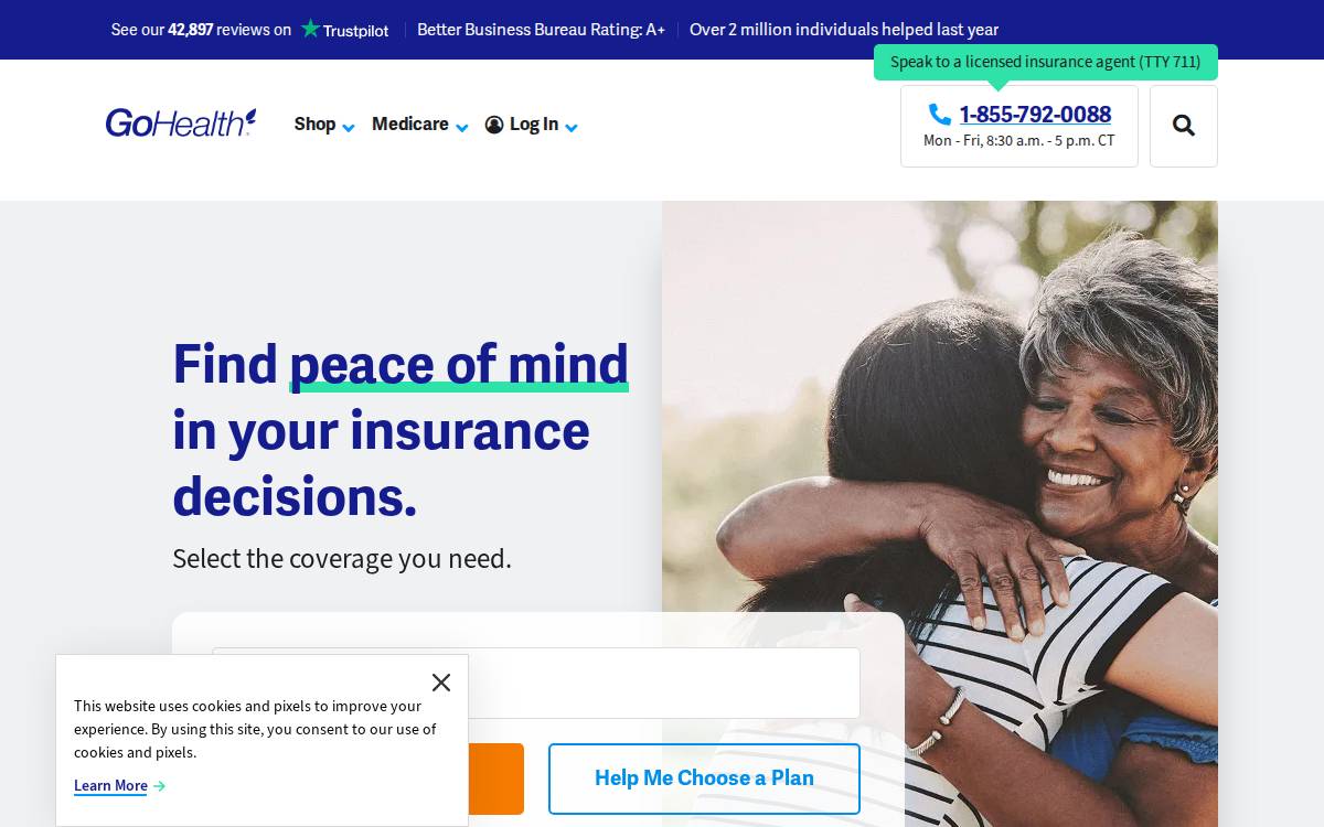 GoHealth website preview