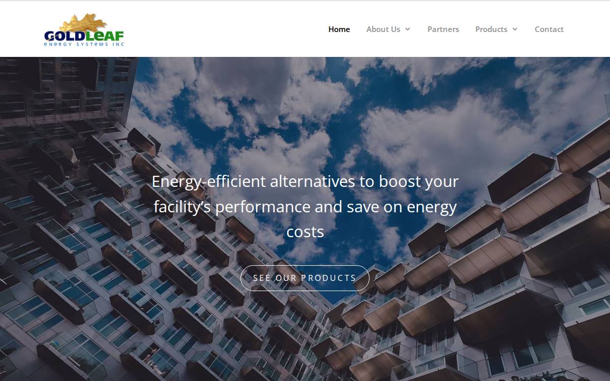Gold Leaf Energy Systems website preview