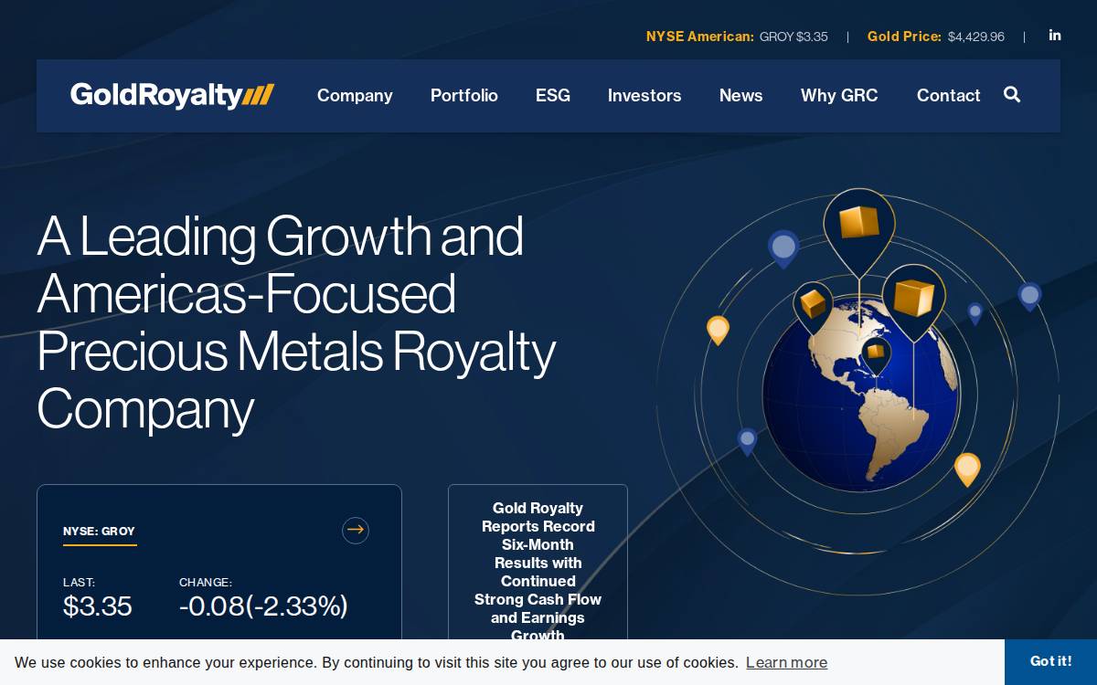Gold Royalty website preview
