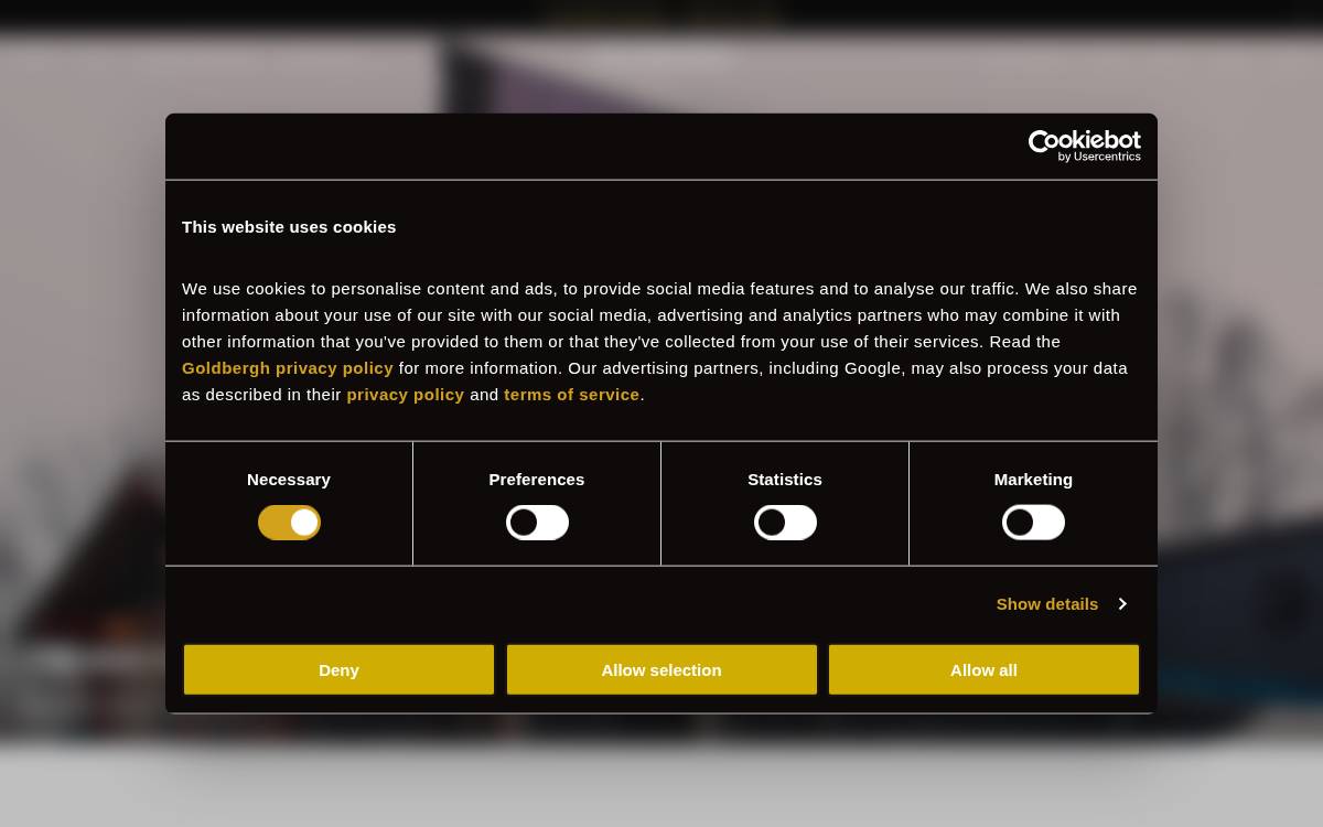 Goldbergh website preview