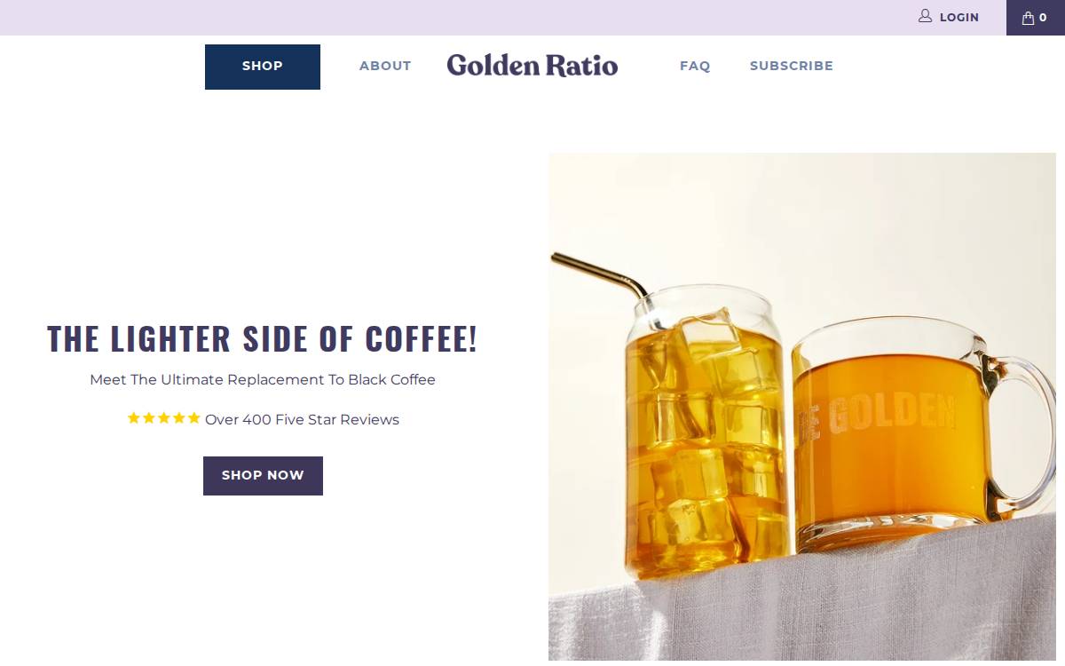 Golden Ratio website preview