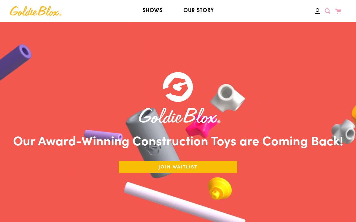 goldie blox website preview