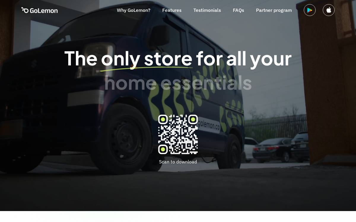 GoLemon website preview