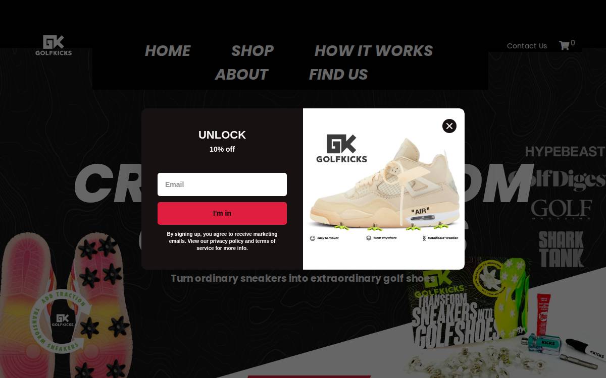 Golfkicks website preview