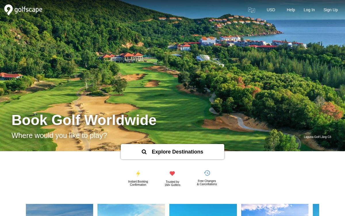 golfscape website preview