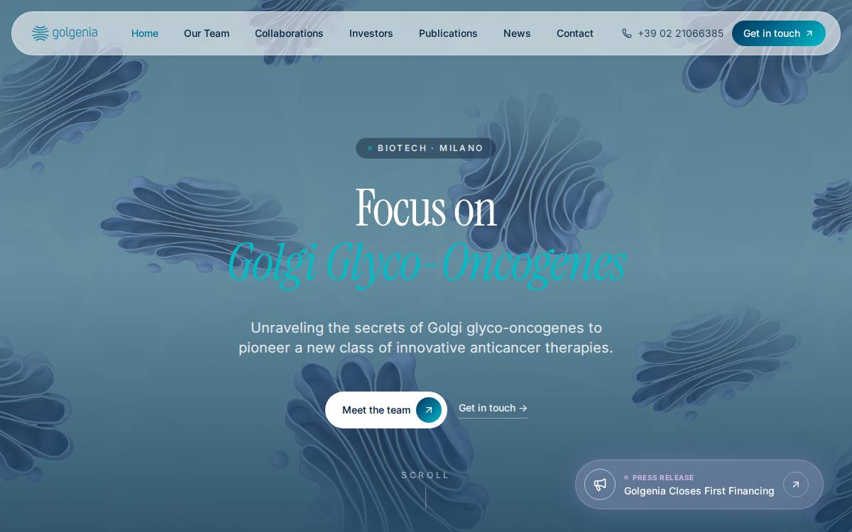 Golgenia website preview
