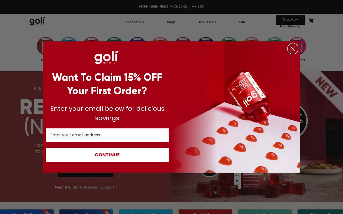 Goli website preview