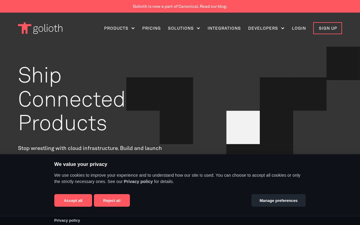 Golioth website preview