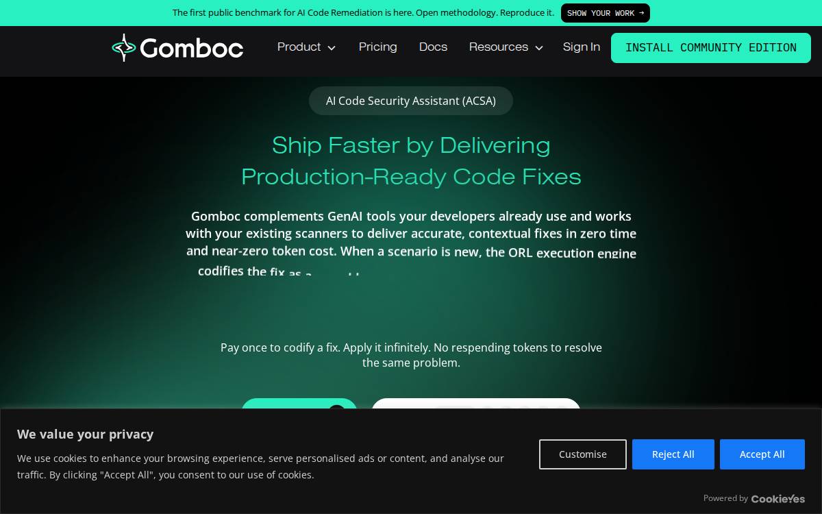 Gomboc website preview