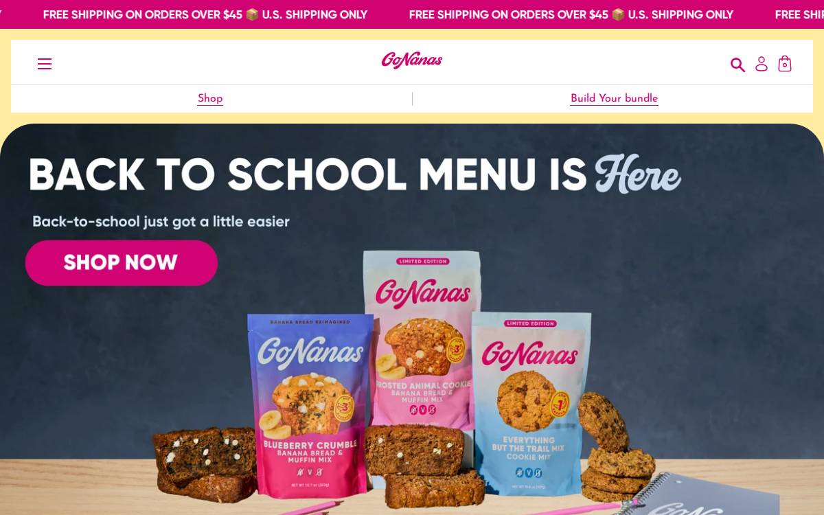 GoNanas website preview