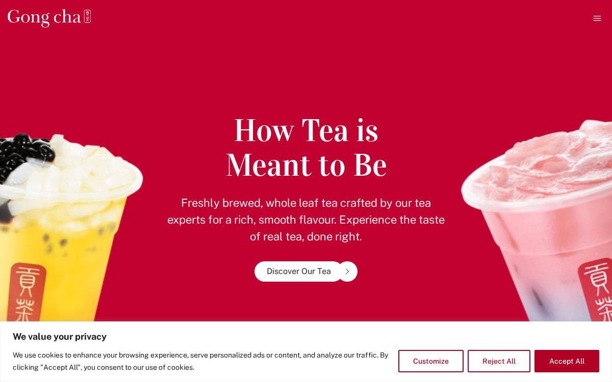 Gong Cha website preview