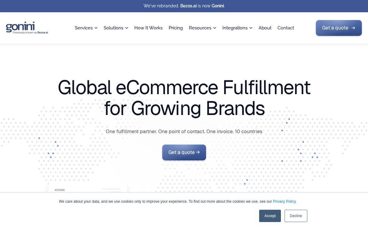 Gonini website preview