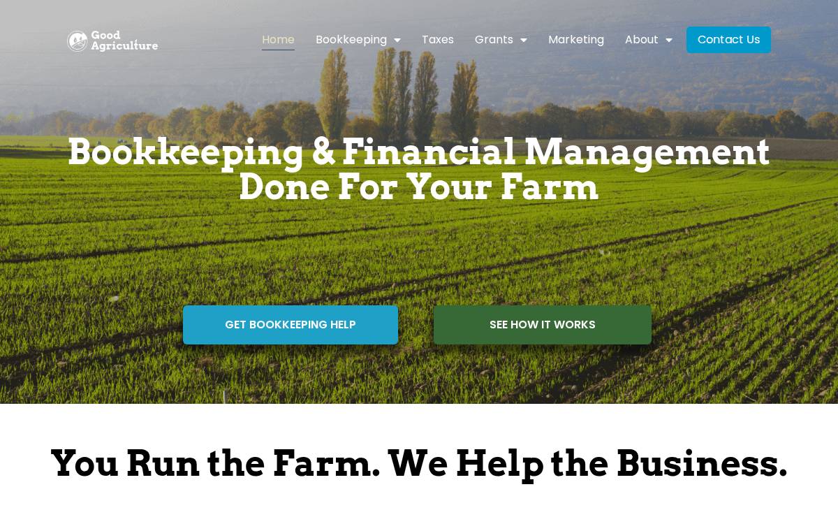 Good Agriculture website preview