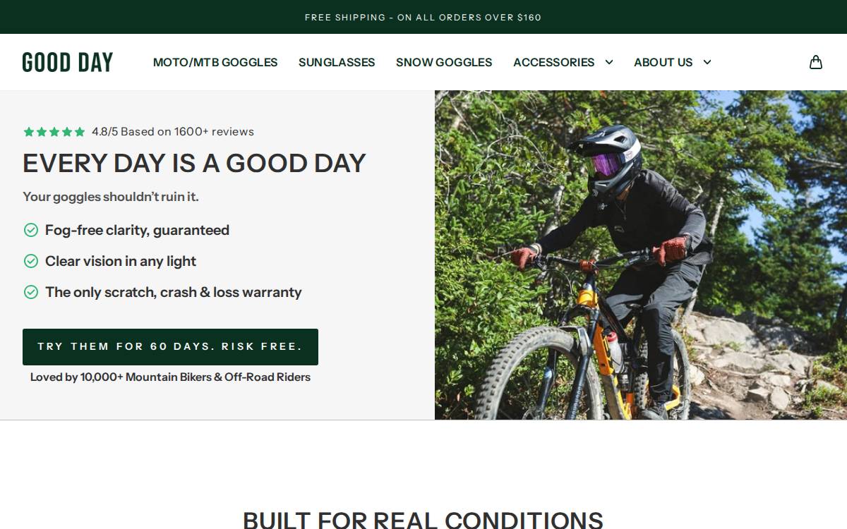 Good Day Optics website preview