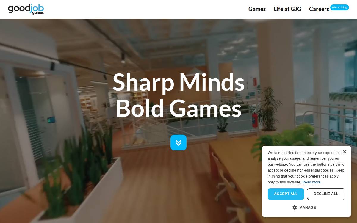Good Job Games website preview