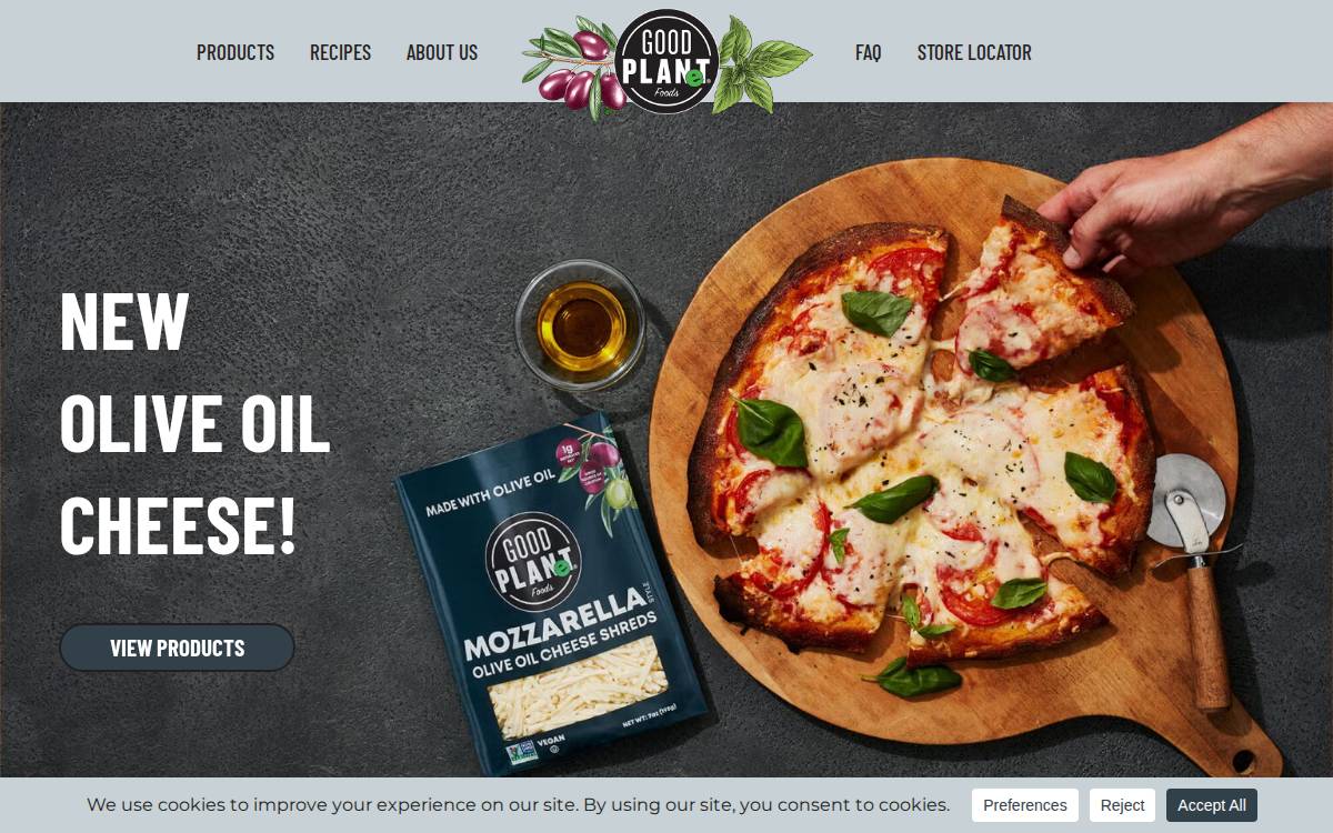 Good Planet Foods website preview