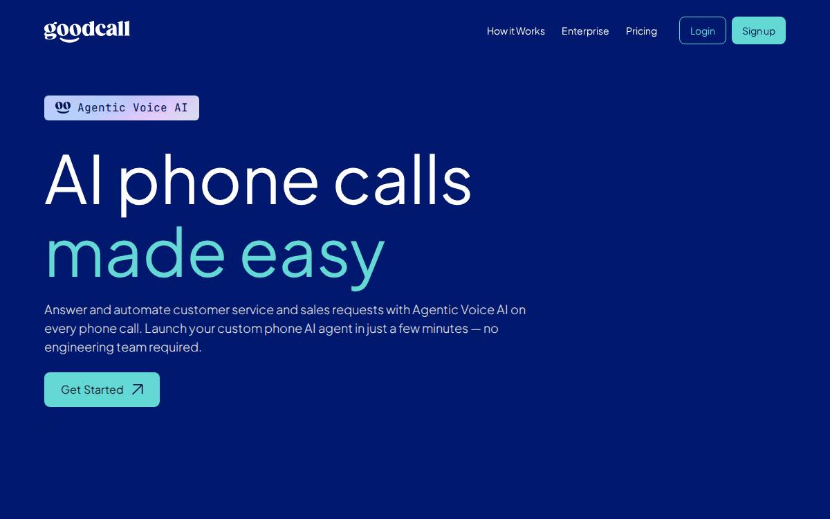 Goodcall website preview