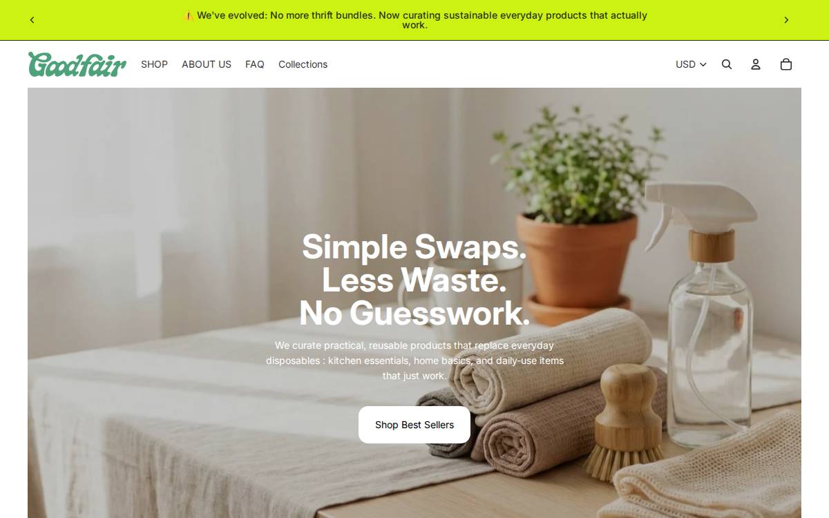 Goodfair website preview