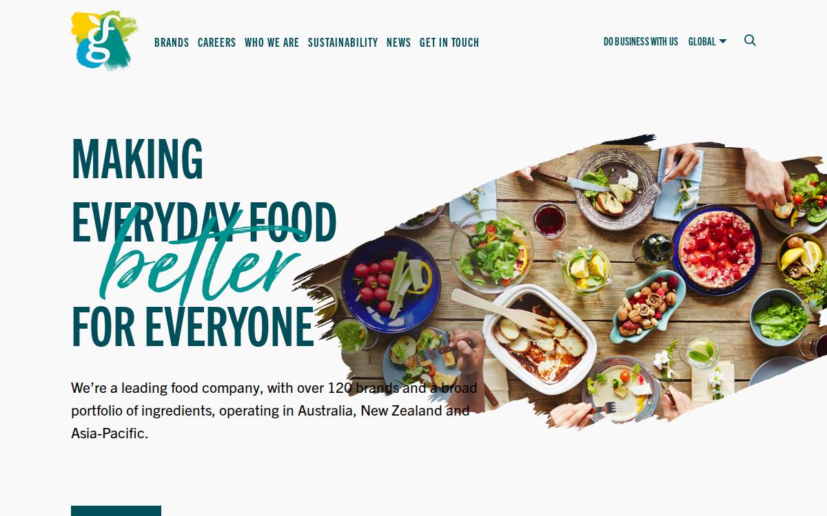 Goodman Fielder website preview