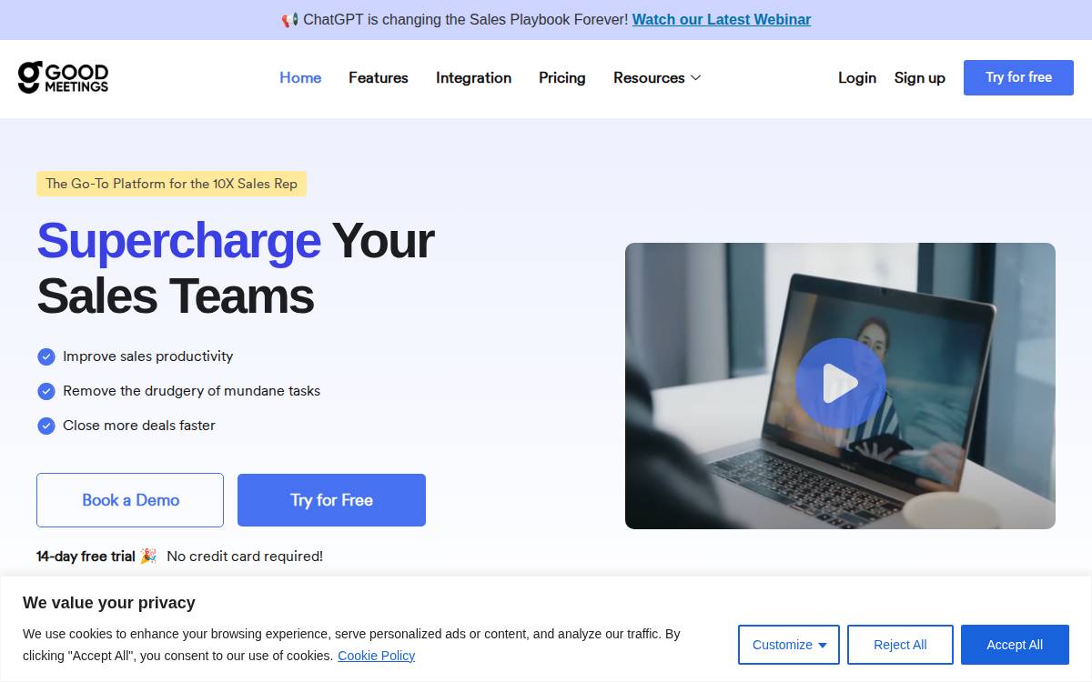 Good Meetings website preview