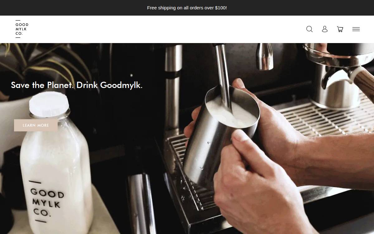 Goodmylk website preview