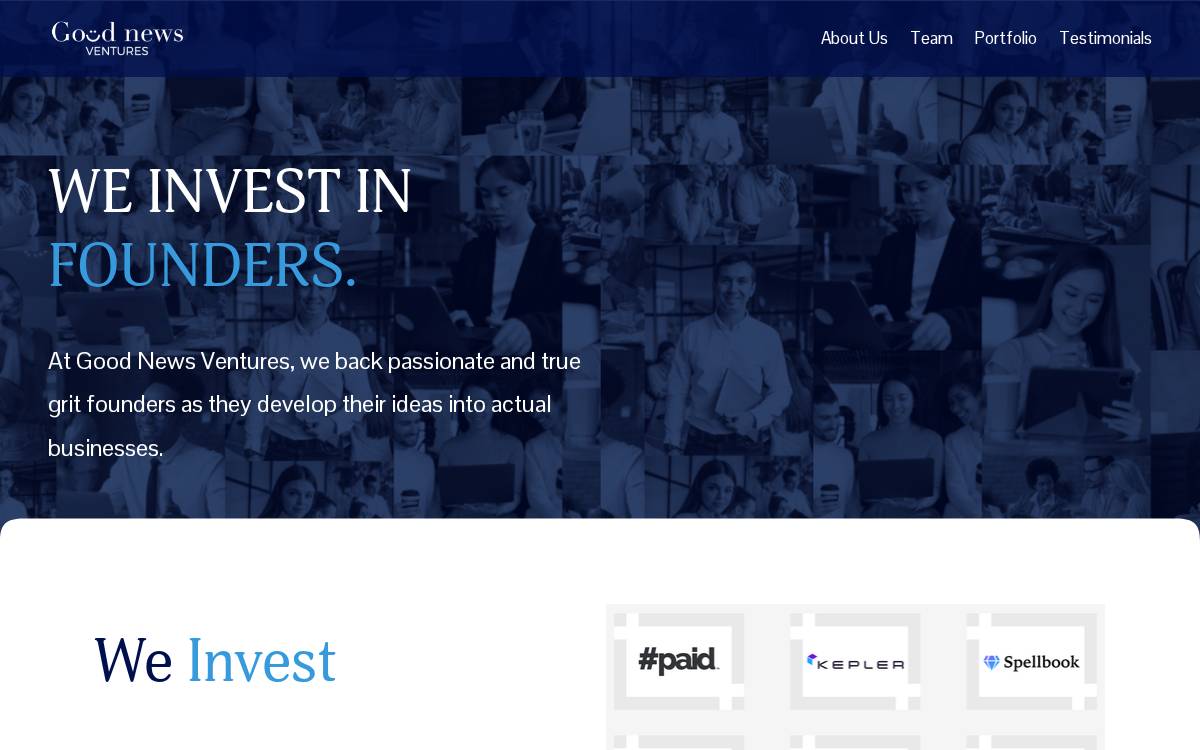 GoodNews Ventures website preview
