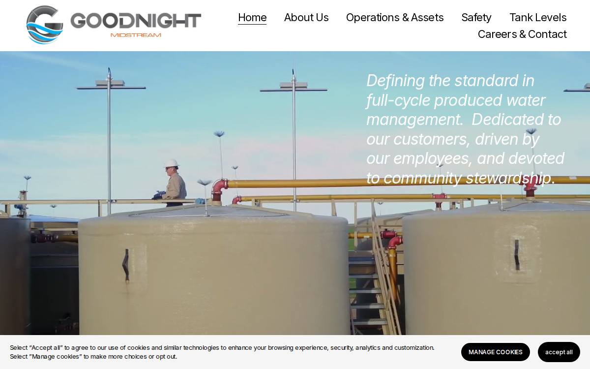 Goodnight Midstream website preview