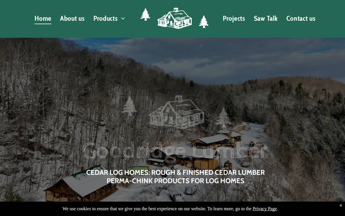 Goodridge Lumber website preview