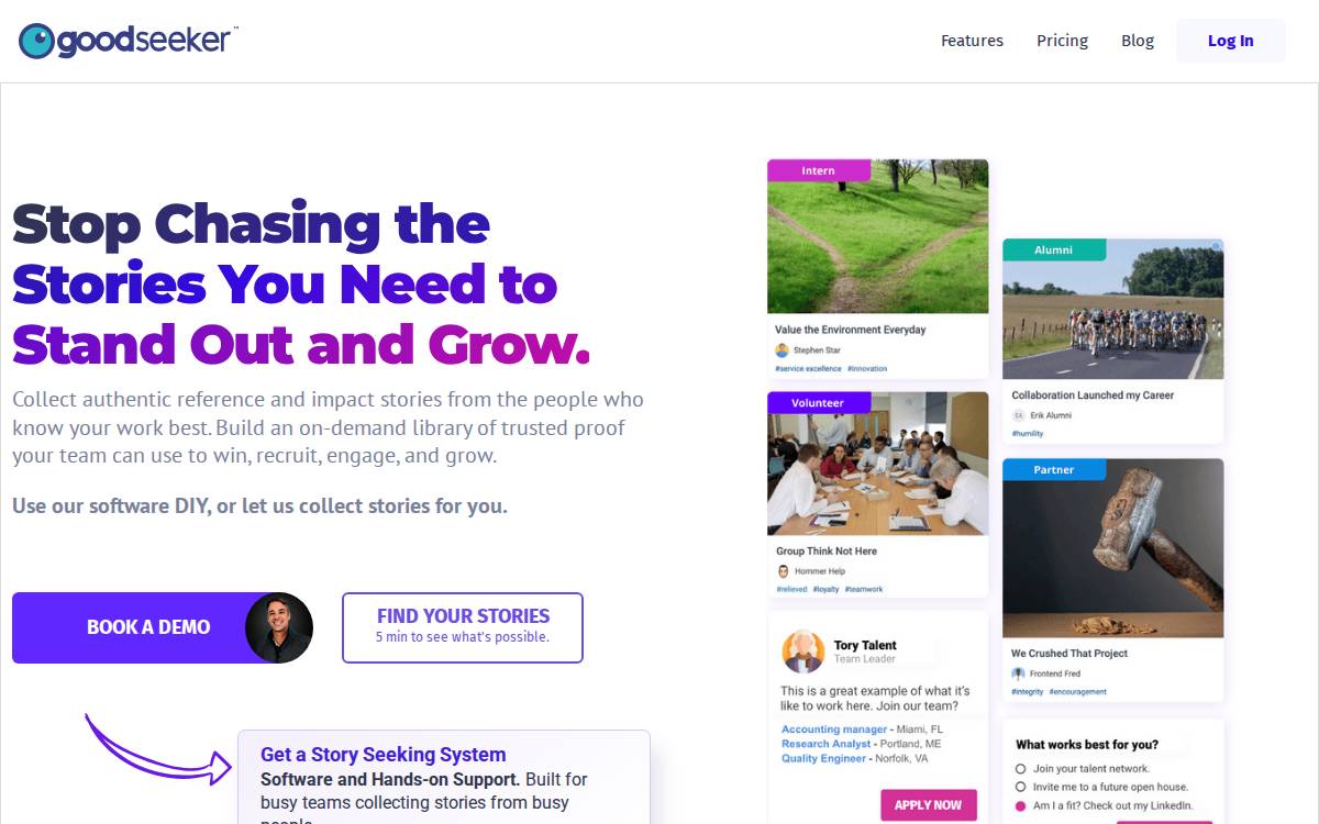 GoodSeeker website preview