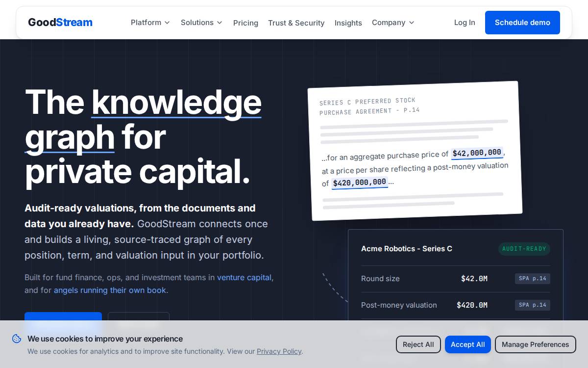 GoodStream website preview