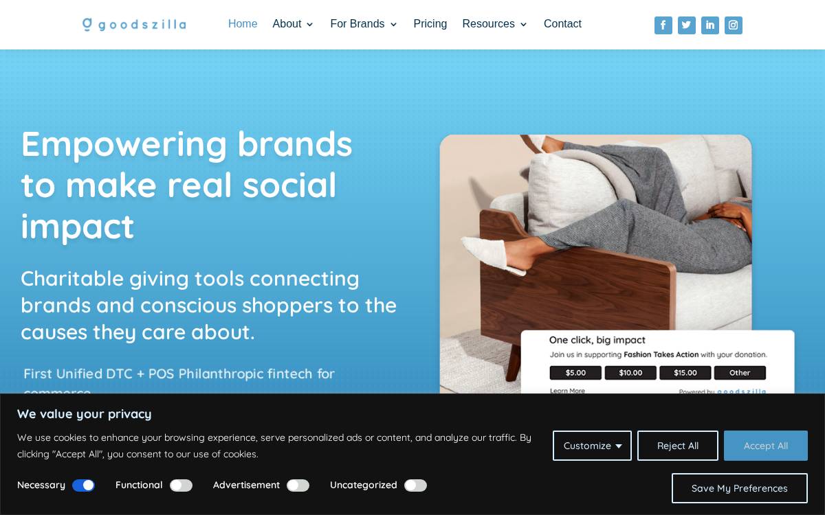 Goodszilla website preview
