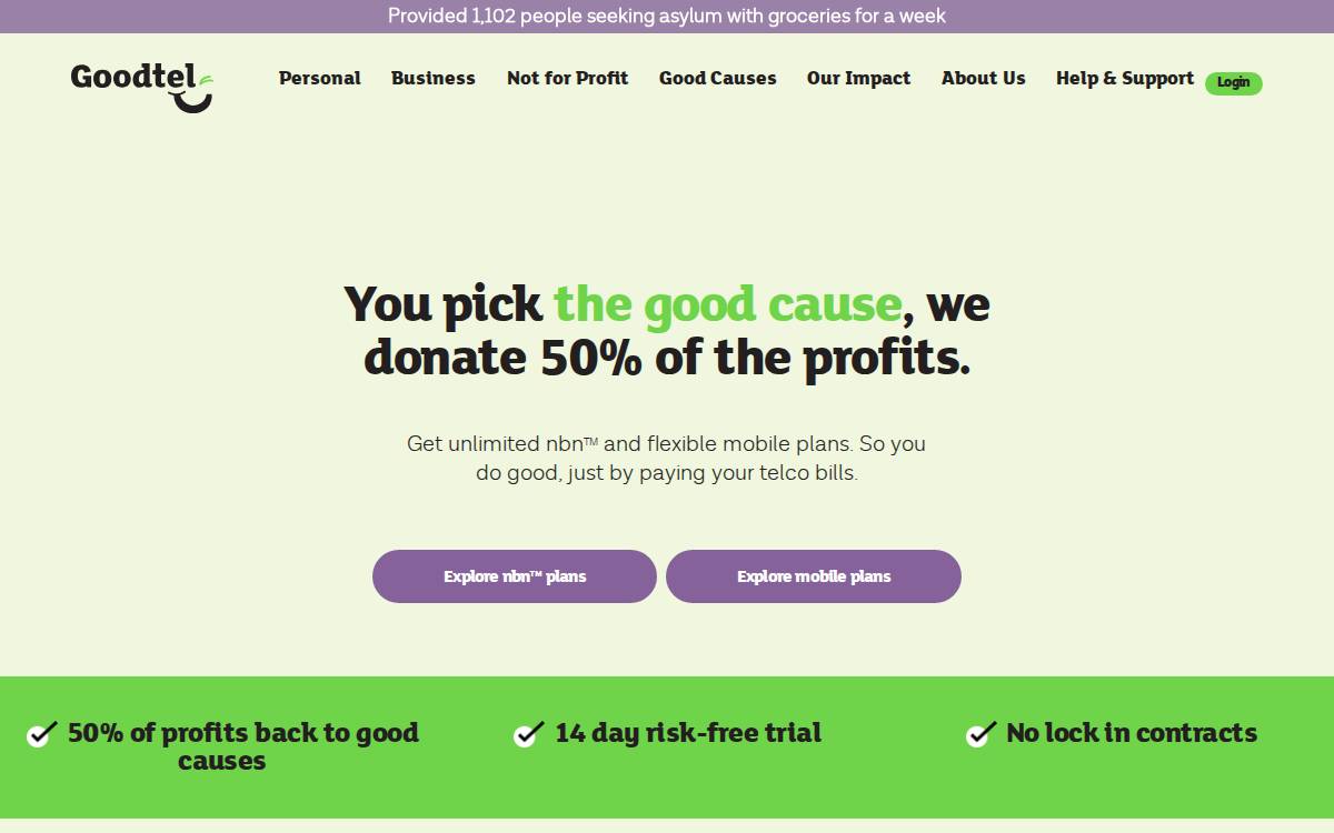 Goodtel website preview