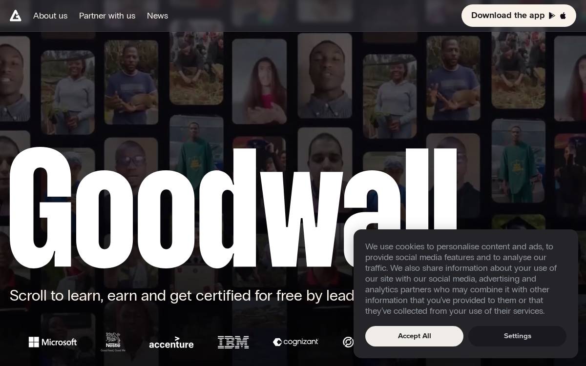 Goodwall website preview