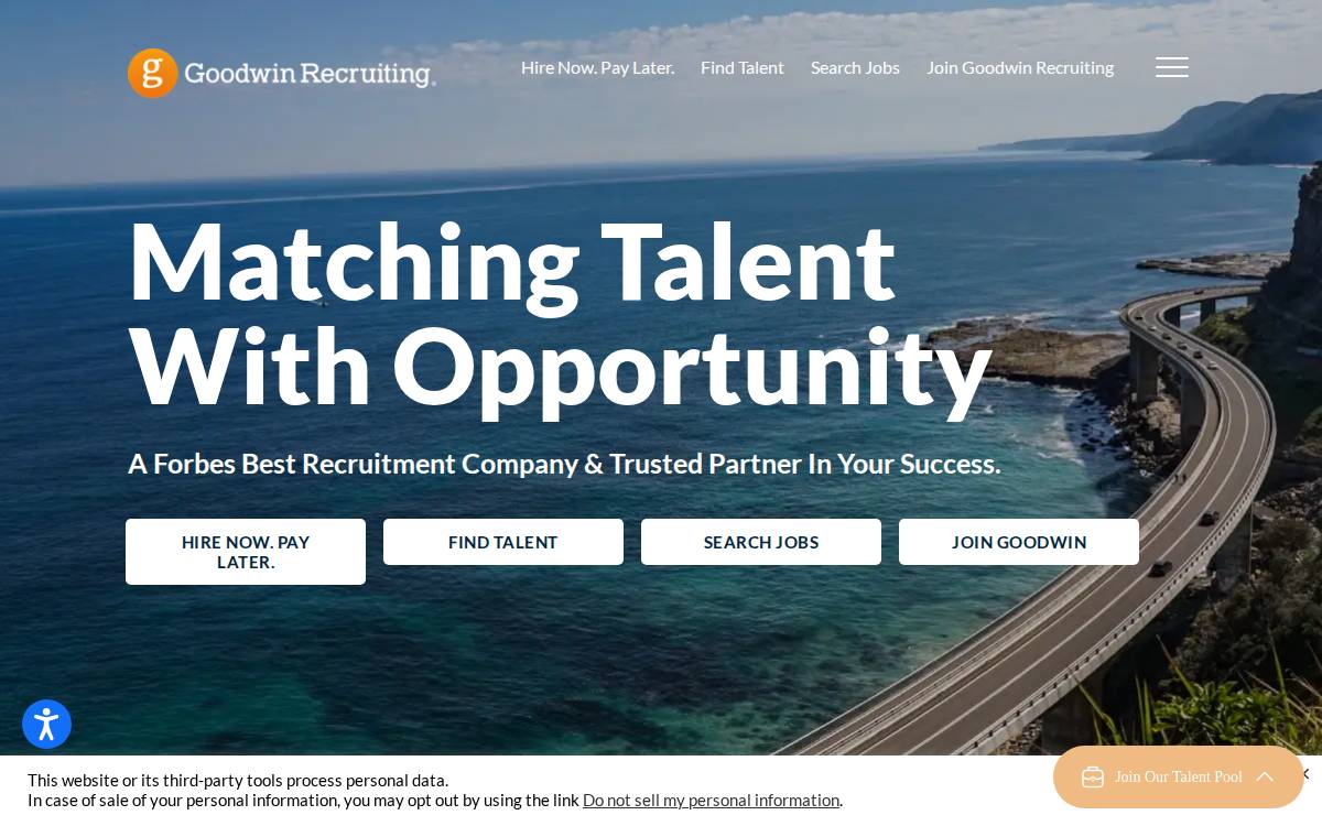 Goodwin Recruiting website preview