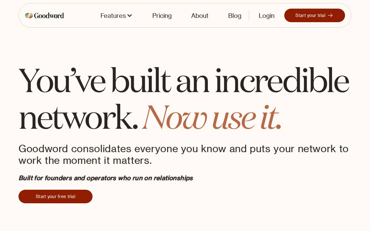 Goodword website preview